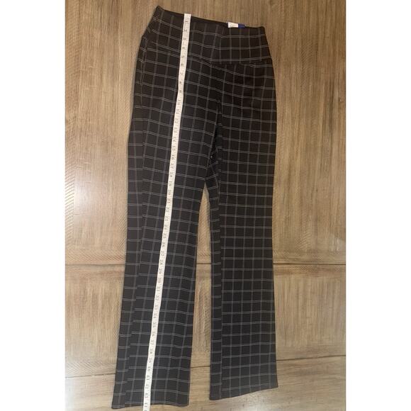 NWT APT 9 Black Windowpane Plaid Tummy Control Bootcut Dress Pants Size MT NEW - Picture 8 of 13